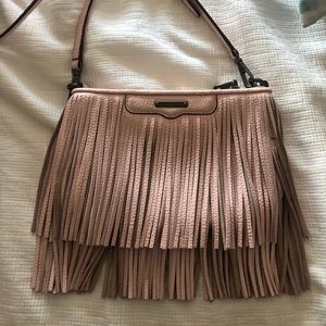 Rebecca Minkoff Bags - Rebecca Minkoff baby pink leather fringe purse!!! Rebecca Minkoff Bags - Rebecca Minkoff baby pink leather fringe purse!!!